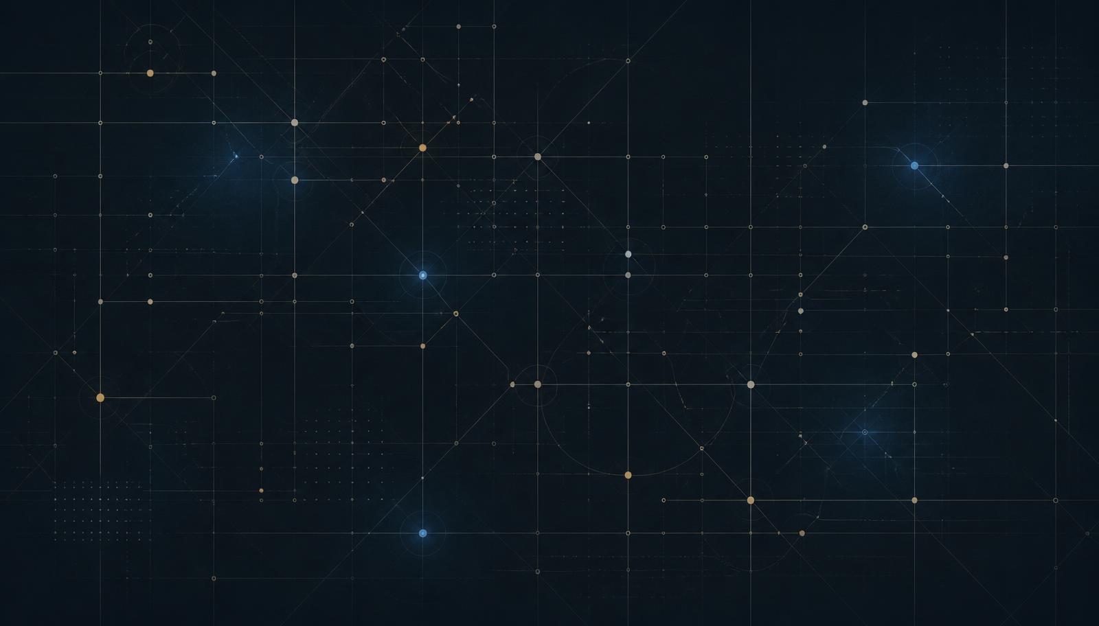 Abstract network pattern representing connected records